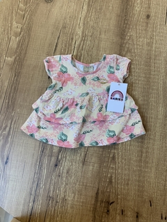 Vestido bata floral rosa e laranja (Milon) na internet