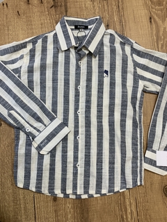 Camisa social cinza e branco (Voa pipa)