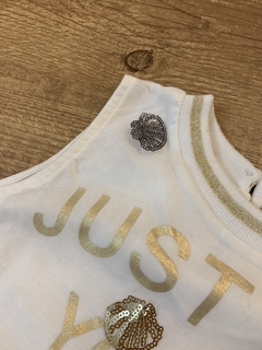 Imagem do Conjunto branco e dourado "Just be your sef" (Petite Chirie)