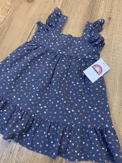 Vestido cinza chumbo com florzinhas (Cat & Jack) - comprar online