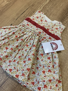 Vestido rosadinho floral laranja e vermelho na internet