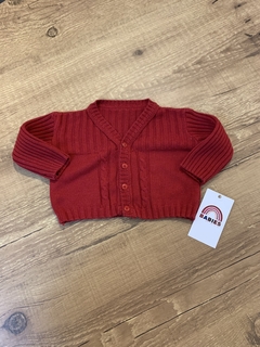 Casaquinho de tricot vermelho - comprar online