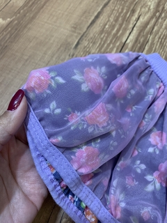 Saia lilás de tule floral na internet