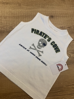 Blusa regata branca ´pirate´s cove´(Gymboree) - Babies Move Brecho