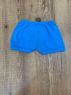 Short azul com ursinho bordado - comprar online