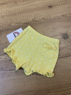 Short tecido amarelo poá branco (Carter´s) - Babies Move Brecho