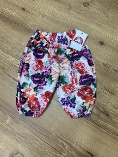 Calça balonê floral colorido