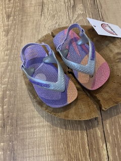 Chinelo listrado lilás e laranja com rosa (Havaianas) - comprar online