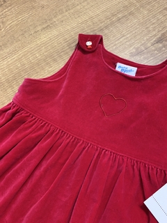 Salopete de veludo vermelho - coração (Baby B´gosh) - comprar online