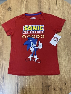 Camiseta vermelha sonic dourado (Sonic)