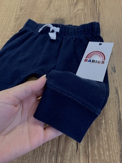 Calça azul marinho com cordãozinho branco (Carter's) - Babies Move Brecho