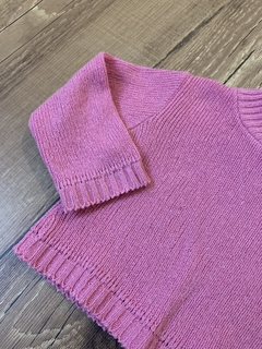 Blusa de tricot rosa gola alta - comprar online