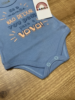 Body azul bebe com laranja (Kiko baby) - Babies Move Brecho