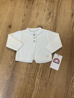 Casaquinho branco de tricot (Baby maior)