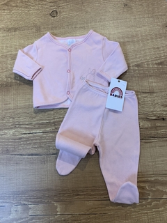 Conjunto rosa casaquinho + calça - coelhinho (Nilly)