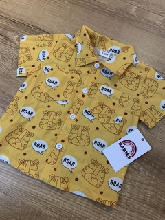 Camisa manga curta amarelo - tigre ´roar´ - comprar online