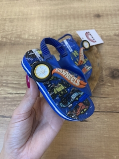 Chinelo azul - Hot Wheels (Ipanema) - Babies Move Brecho