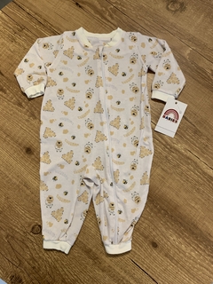 Macacão longo pijama branco e amarelo - abelha (Le Bhua)