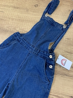 Jardineira jeans azul escuro boca de sino (Lilika Ripilica) - comprar online