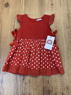 Vestido vermelho com poá branco (Mundo nina)