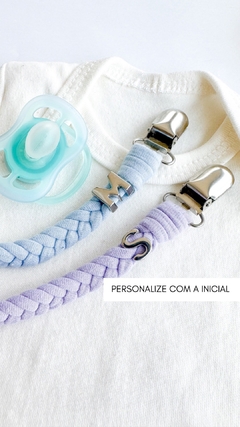 Imagem do Clip/Prendedor de Chupeta - Azul Jeans (Algodão)
