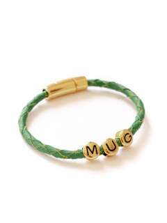 Pulseira de Couro Trançado Mug - Verde Floresta - comprar online