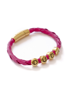 Pulseira de Couro Trançado Mug - Pink - comprar online