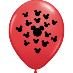 GLOBO CABECITAS DE MICKEY ROJO X 50 UNIDADES