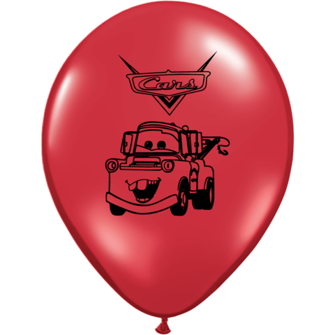 GLOBO CARS ROJO X 50 UNIDADES