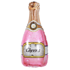 GLOBO METALIZADO 24" BOTELLA CHAMPAGNE ROSA - comprar online