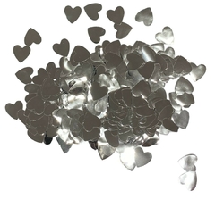 CONFETTI CORAZON PLATA OVNI X 20GR (1.5 CM)