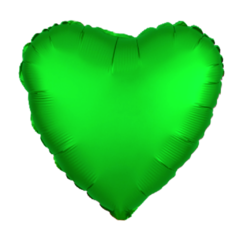 GLOBO METALIZADO 9 CORAZON VERDE