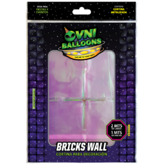 CORTINA OVNI BRICKS WALL 2X1 LASER IRIDISCENTE