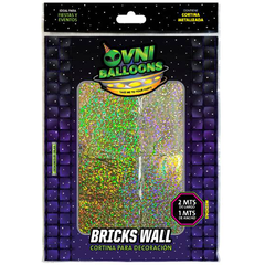 Cortina Ovni Bricks Wall 2x1 Laser New Gold