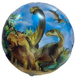 GLOBO METALIZADO 18" DINOSAURIOS HERBÍVOROS