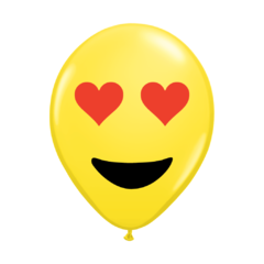 Globo Emoji enamorado x 25 Unidades