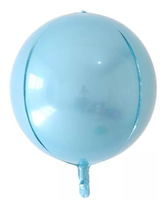 GLOBO METALIZADO ESFERA 20" CELESTE