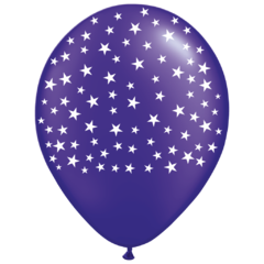 GLOBO ESTRELLITAS VIOLETA X 50 UNIDADES