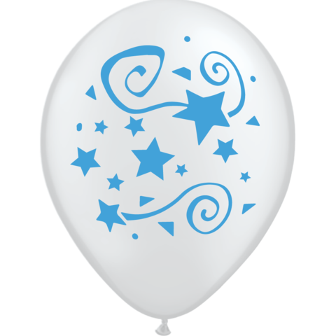 GLOBO FELIZ CUMPLEAÑOS CRISTAL CELESTE X 25 UNIDADES