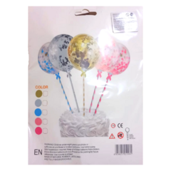 SET X5 GLOBOS PARA TORTA