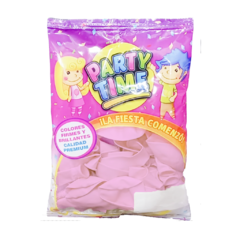 PARTY TIME 9 PASTEL ROSA X 25 UN. - comprar online