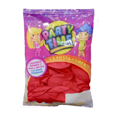 PARTY TIME PERLADO 12" X 25 UN. ROJO - comprar online