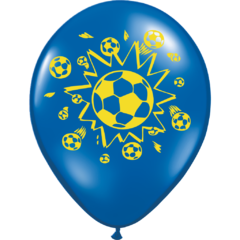 GLOBO PELOTAS DE FUTBOL AZUL X 25 UNIDADES