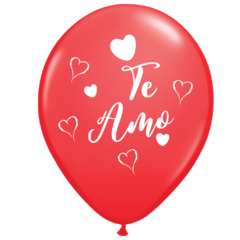 GLOBO TE AMO ROJO X 25 UNIDADES