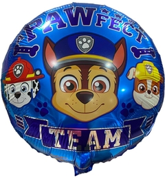 GLOBO METALIZADO 18" AZUL TEAM PAW PATROL