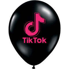 GLOBO TIK TOK NEGRO X 25 UNIDADES - comprar online