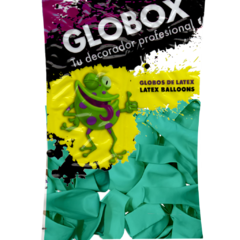 Globox Perlado 12 " TURQUESA (sobre x 50)