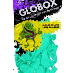 GLOBOX PERLADO 9" X 25 UNIDADES TURQUESA - comprar online