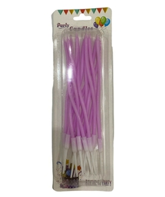 VELAS CANDE PASTEL LILA