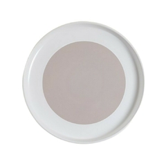 Plato Playo Dalian Blanco Y Beige 27 Cm